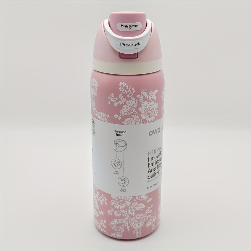 32oz 945ml insulated tumbler built in straw - Temu