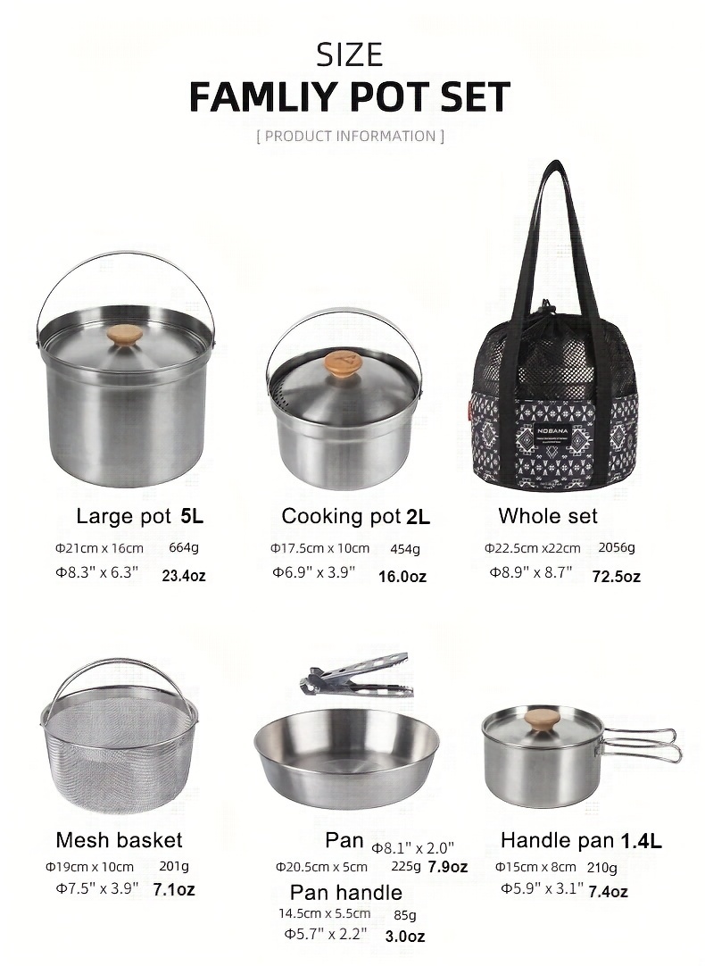 304 stainless steel pot set details 10