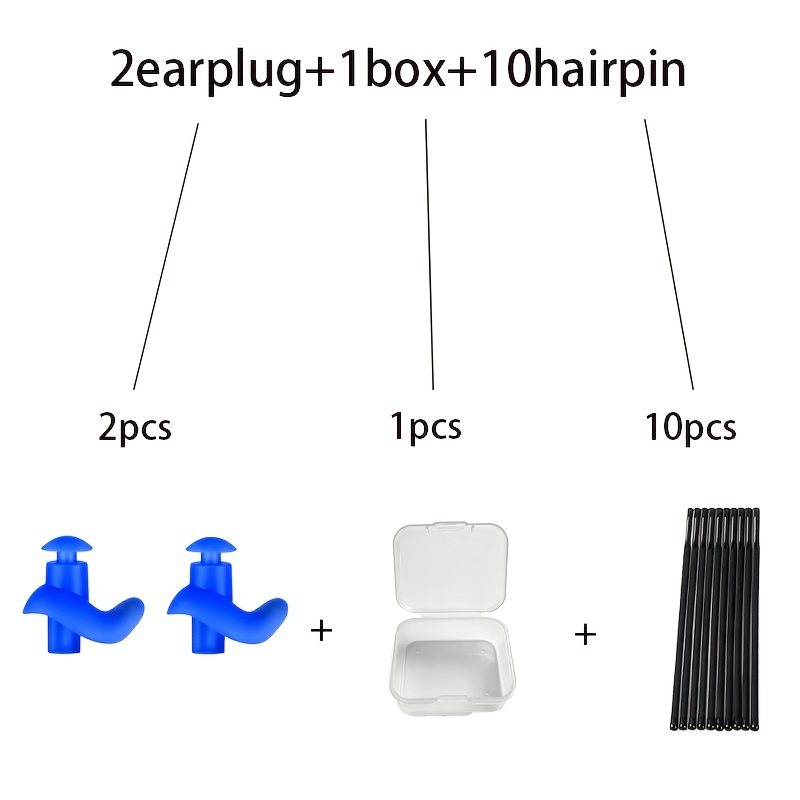 TEMU Silicone Swimming Earplugs, Reusable Waterproof Soft Earplugs For Adults Men Women, Comfortable For Swimming, Shower, Diving, Surfing Water