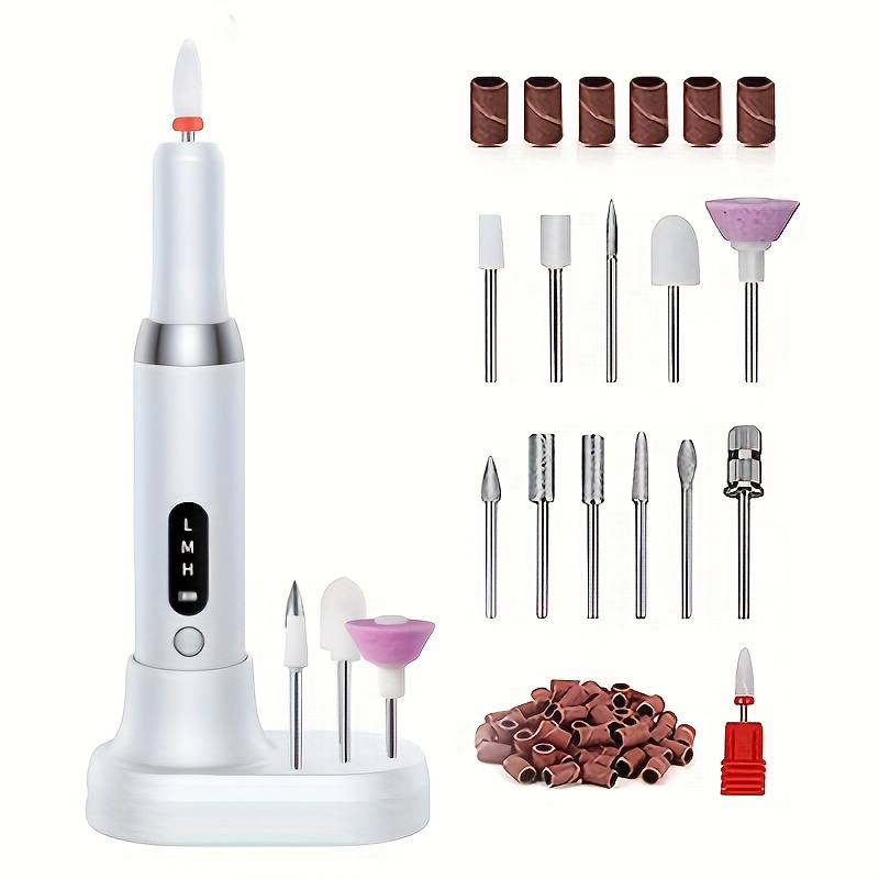 

Electric Nail Drill Machine Professional With Drill Bits & Sanding Bands, Cordless Electric Nail File For Acrylic Gel Nails, Manicure And Pedicure Kit For Grinding Polishing Trimming