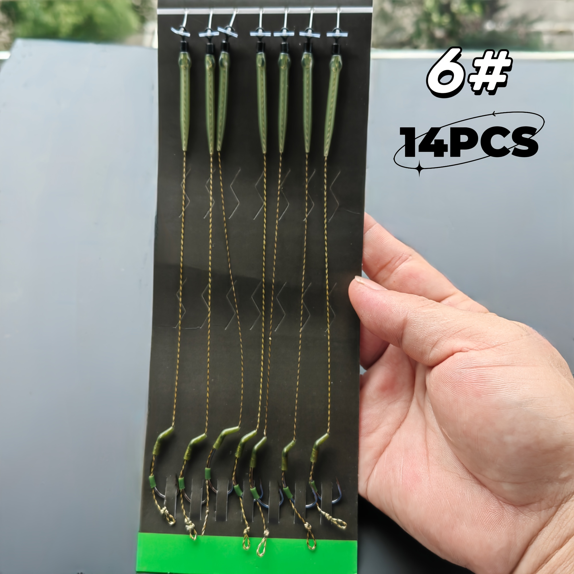 14pcs Carp Fishing Accessories Kit, Including Hair Rig Set, Braided Line, Boilie Hook Rings And Carp Tackle For Freshwater And Saltwater Angling