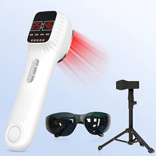 multifunctional handheld light beige care and beauty 16 x 650 nm x 808 nm 808 nm is invisible lights for use face light beige knees ankles hands feet and suitable for pets usb rechargeable