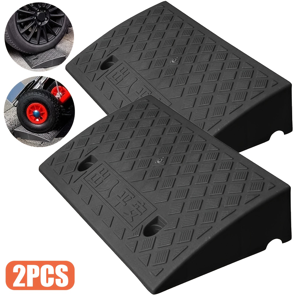 2pcs Portable Ramps With Non-slip Surface - Durable Material, Ideal For Cars, Motorcycles, Wheelchairs & Pets, & Unloading, Essential For , Ramp | Durable Ramp