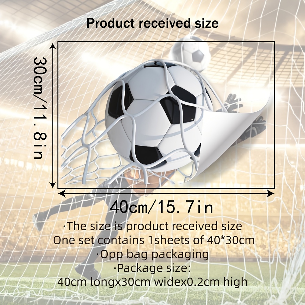 1pc Mesh Fence Soccer Ball Window Cling, Removable Glue-free Static Cling For Display