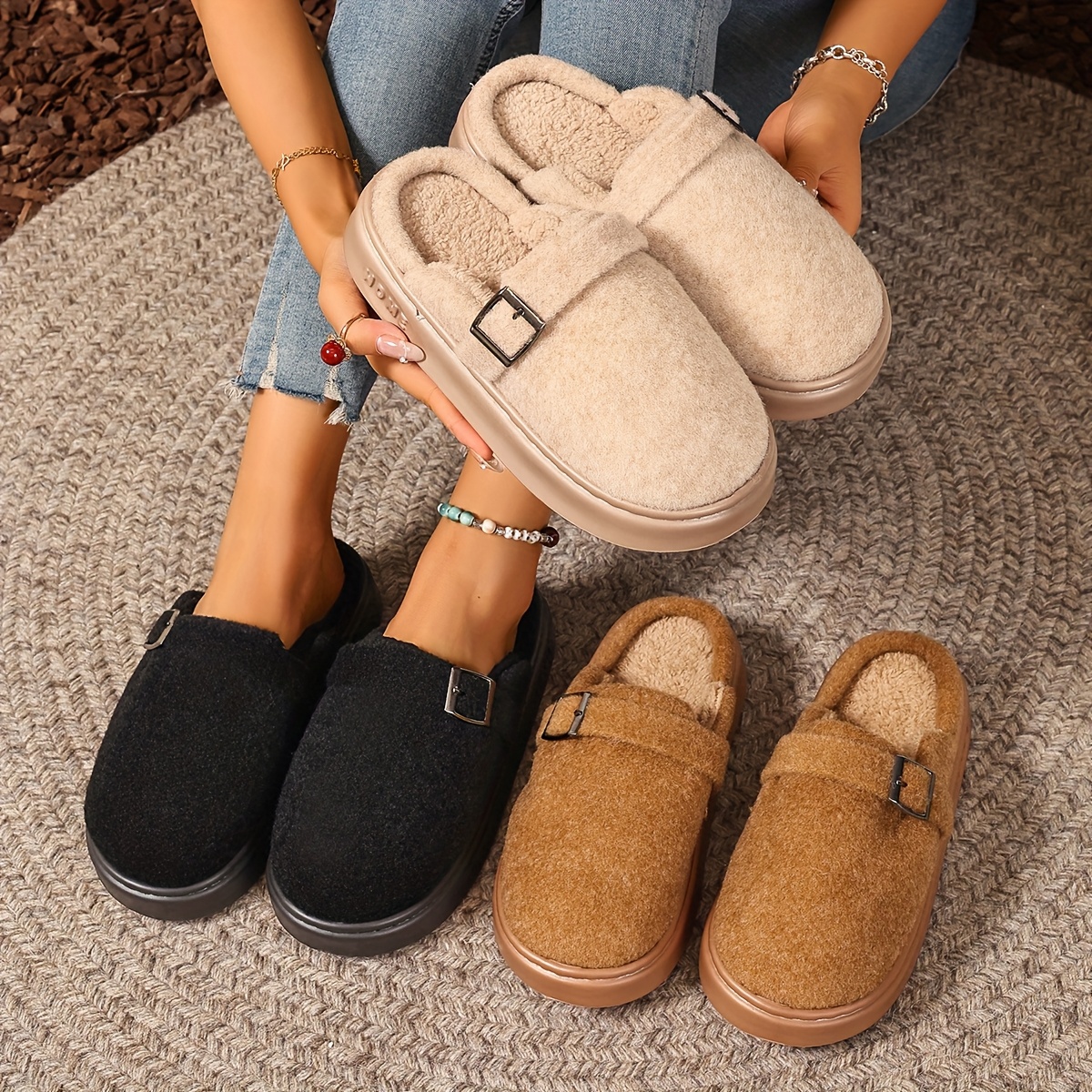 Plüsch-Hausschuhe Für Damen & Herren – Super Weich, Warm, Rutschfeste Sohle, Kuschelig Für Winter, Indoor/Outdoor