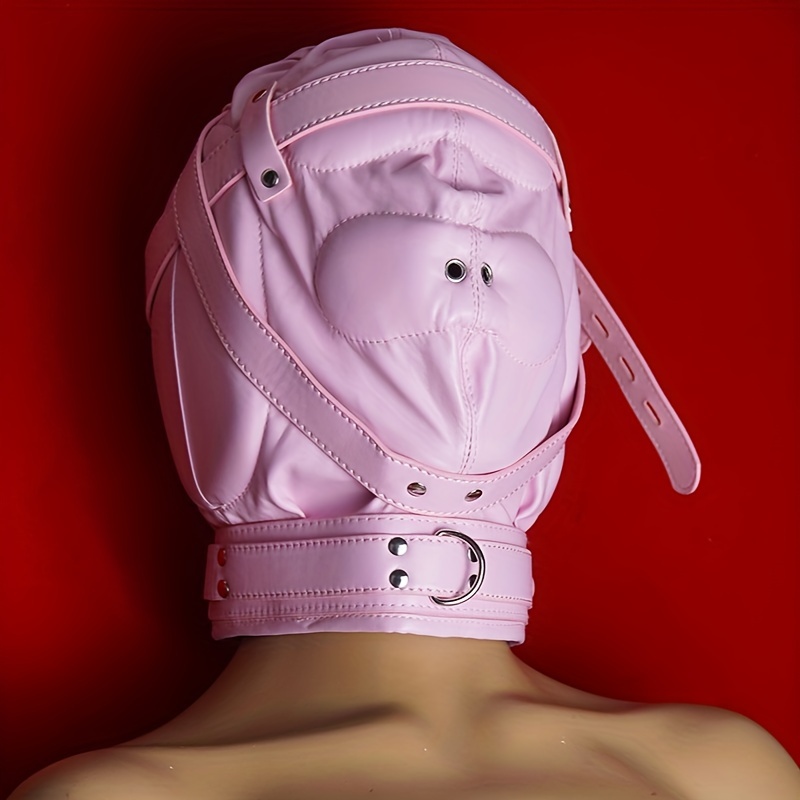Masque Fétichiste BDSM En Cuir PU - Capuche Érotique Fermée Avec Fermeture Éclair - Accessoire Adulte