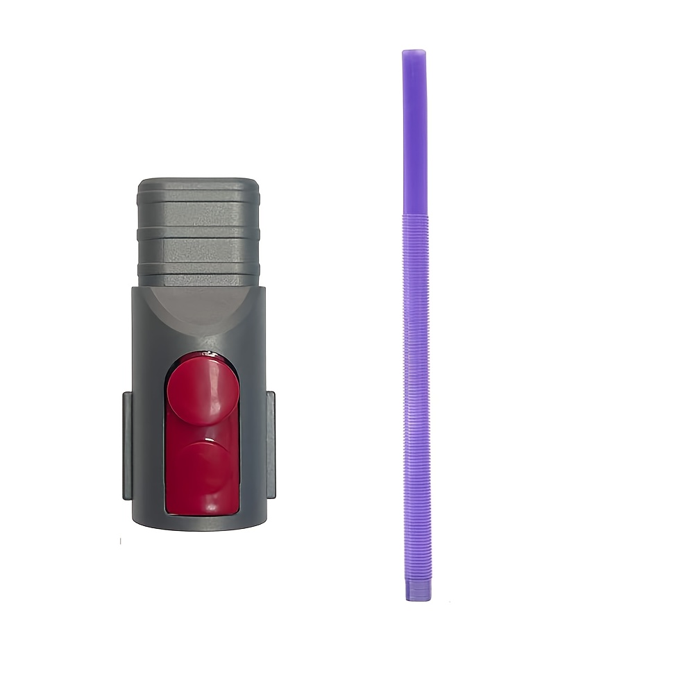 Image of 2pcs Set, Compatible With V7 V8 V10 V11 V12 V15 Vacuum Cleaner Accessories, Dryer Vent Cleaning Attachment Hose, For Removing From Crevices Or Corner Dust, Includes 1 Adapter Head + 1 Long Hose
