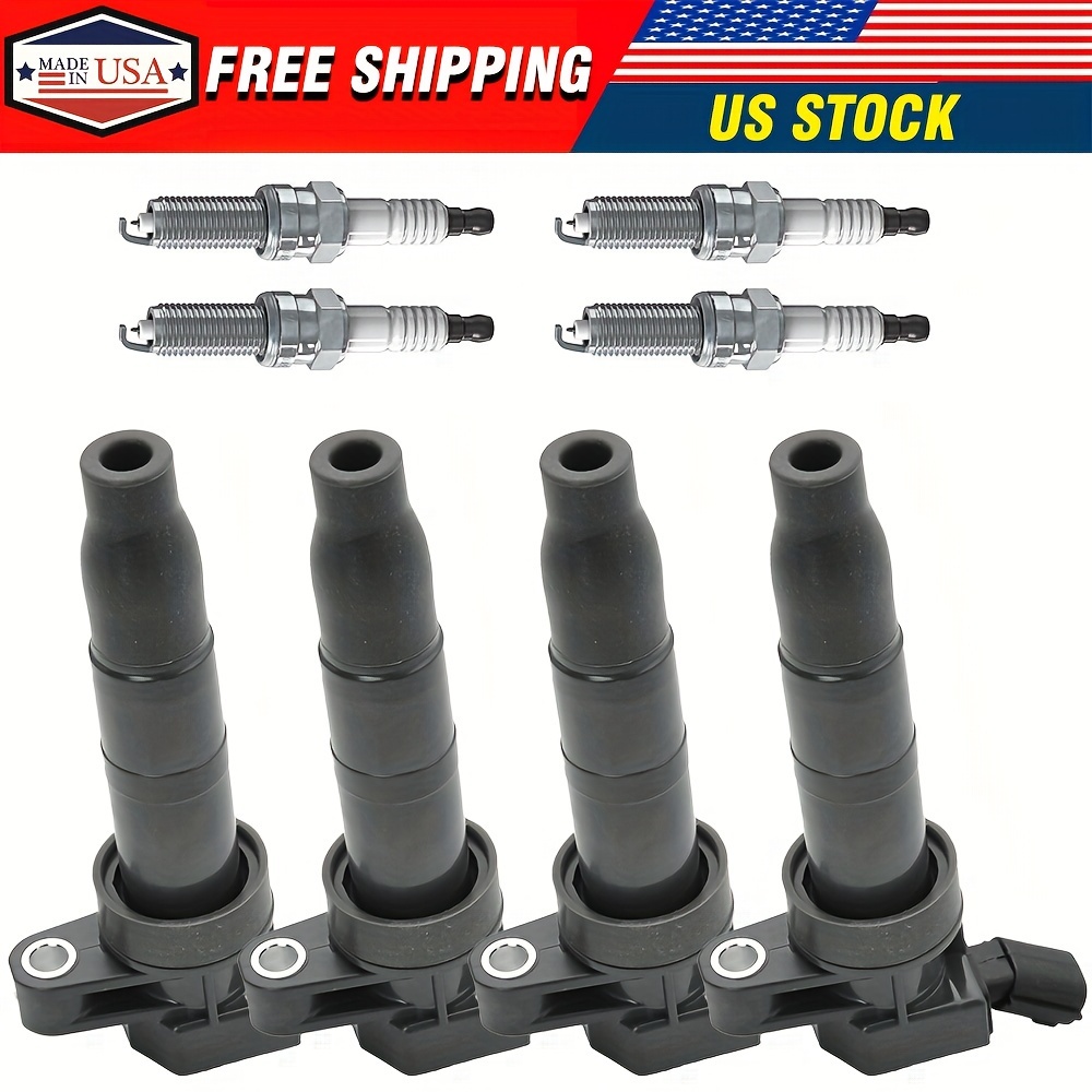 

4pcs Uf611 Ignition Coils + Spark Plugs For 2011-2015 For For Optima For Sonata 2.4l L4