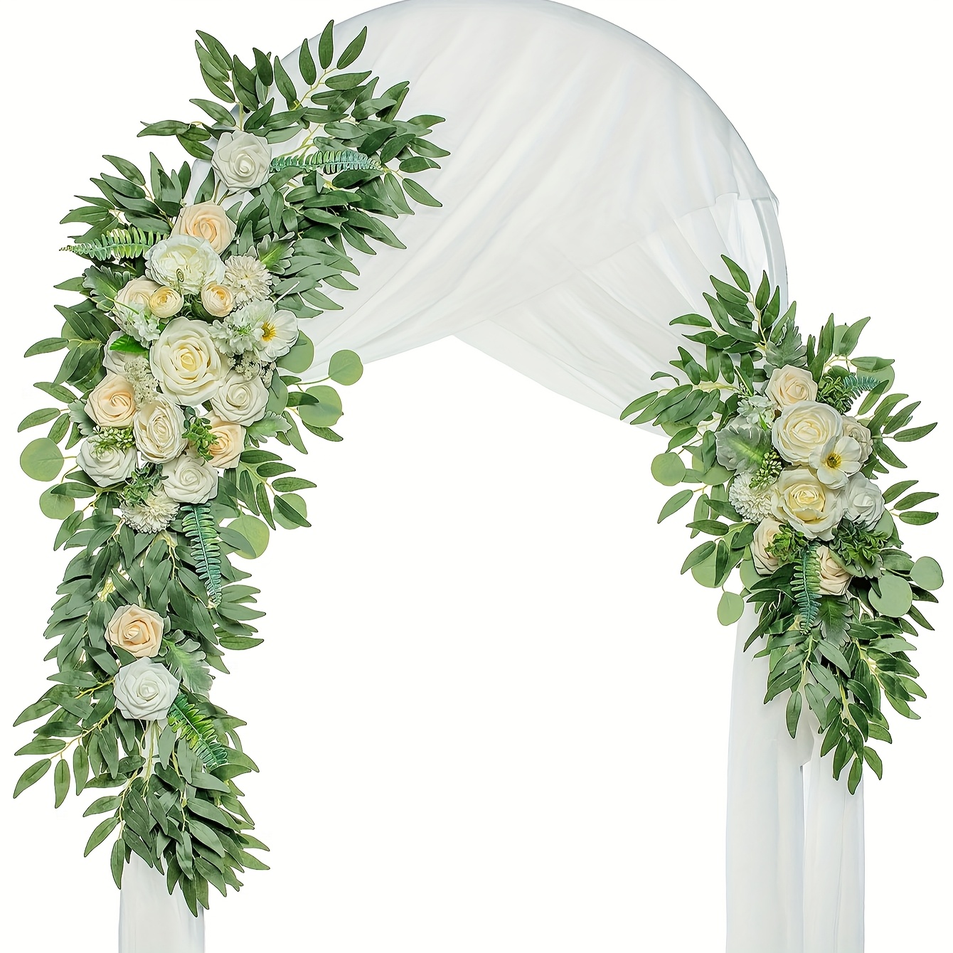Image of 2pcs Artificial Flowers, Wedding Welcome Flowers, Arch Decor Artificial Flowers, Wedding Decoration Reception And Wedding Background Flowers