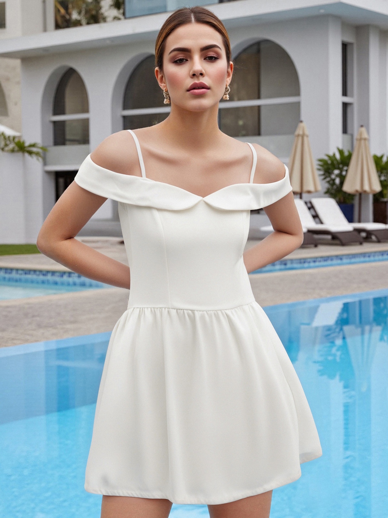 white christmas dresses Summer Break Mini Dress | White | Womens main image 0