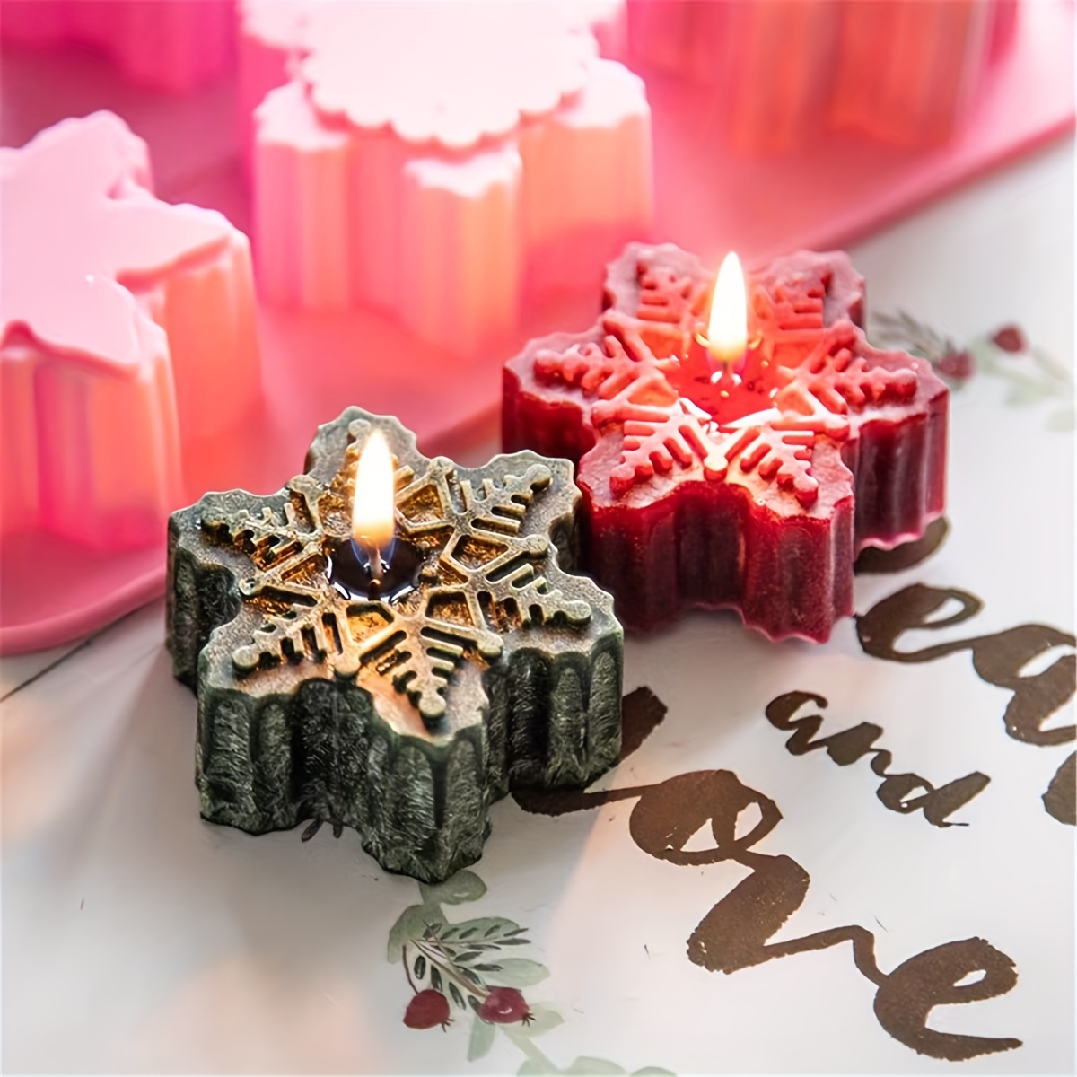 

Christmas Silicone Mold For Candles & Soaps - 6-cavity, High-temperature Resistant, Craft Tool