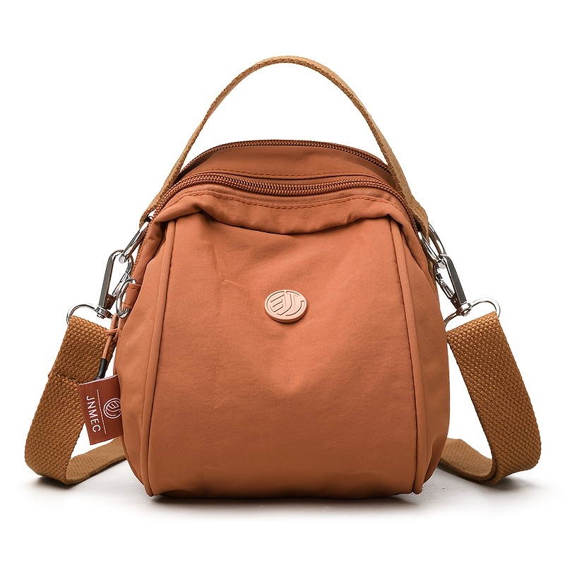 TEMU [Especial] Bolso cruzado mini compacto de nailon para mujer con correa de desmontable, convertible en bolso de o de un solo , bolso casual de