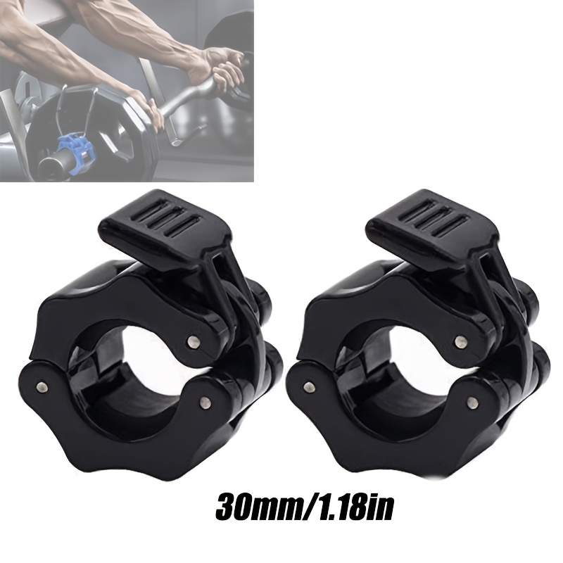 Image of Quick Release Dumbbell Clips -23/25/30mm Black Barbell Collars, Durable Pvc Material, For Dumbbells/barbells, Ideal For Home Gym & Fitness Enthusiasts( In 3 Sizes)