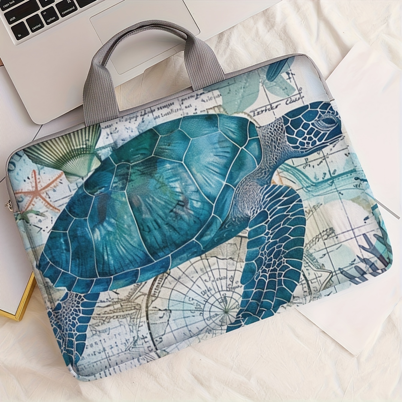 TEMU 1pc, A Turtle Diving Pattern Laptop Inner Liner Protective Case, A Storage Bag For Laptops And Tablets, A Multi-functional Tablet Case, And A