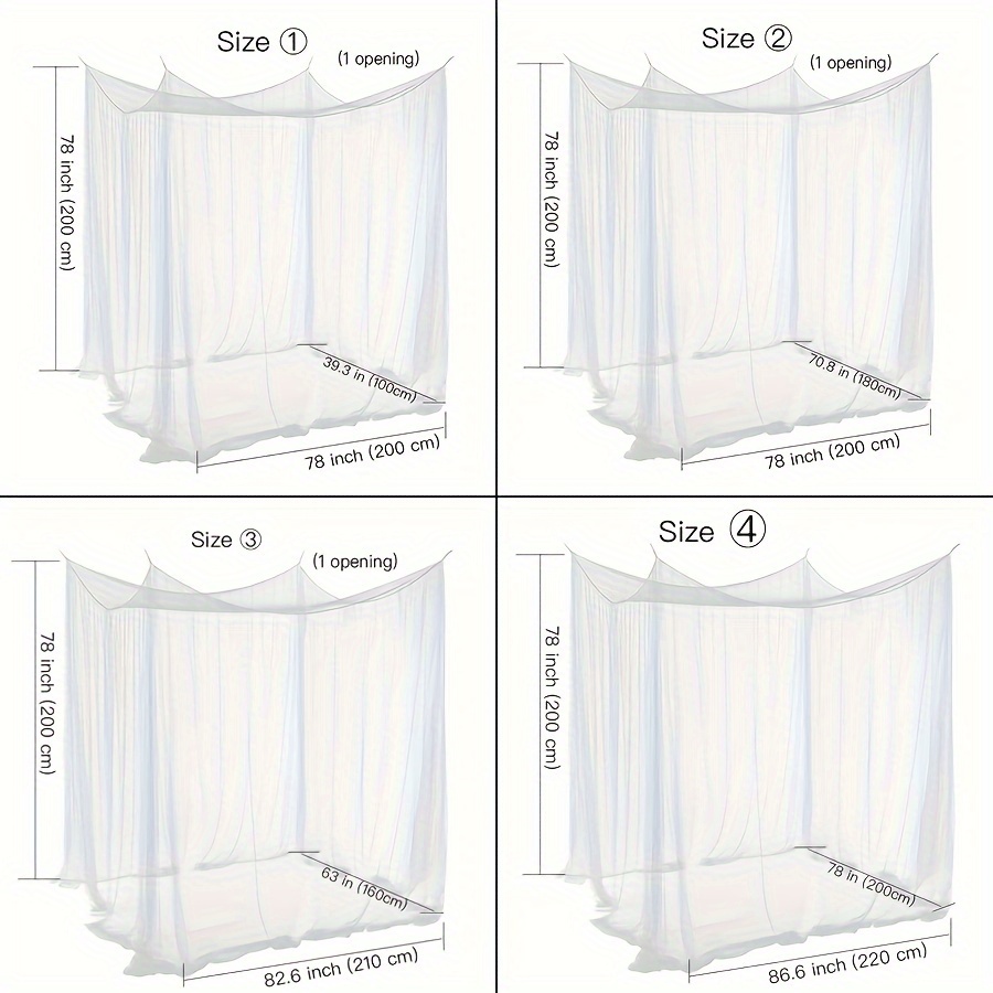 1pc camping mosquito net ultra large mosquito net for camping holes mesh 15 square netting curtain for bunk bed camping bedding patio four sizes 200 200 180cm details 14