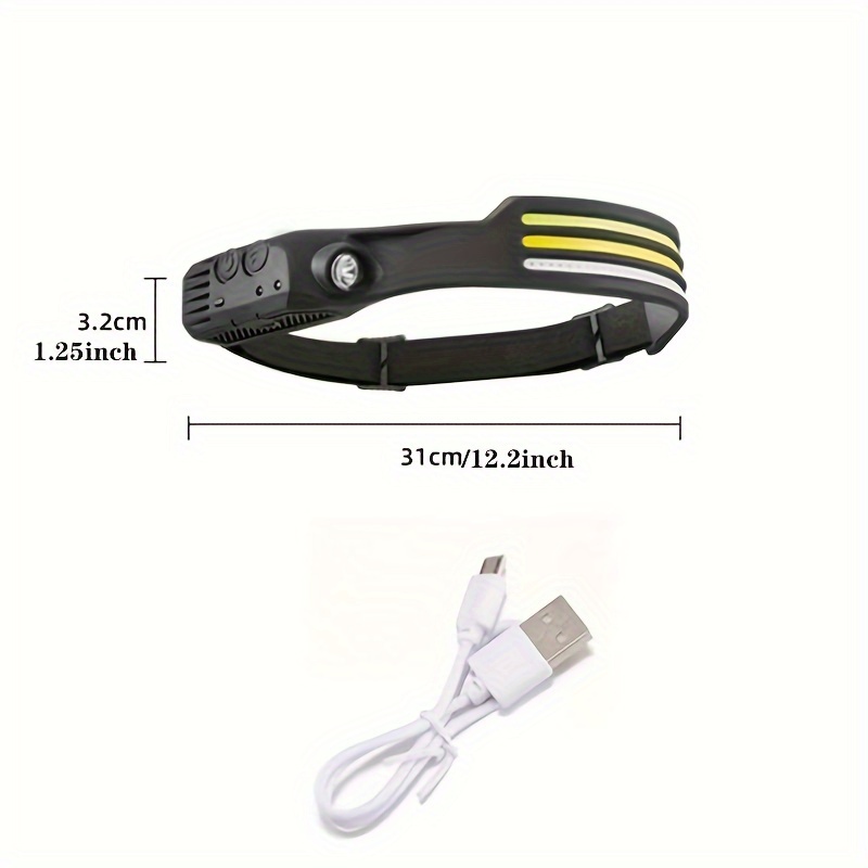 Lampe Frontale / Clip Chapeau LED 180 Lumens - Multifonction USB-C Pour Course Nuit