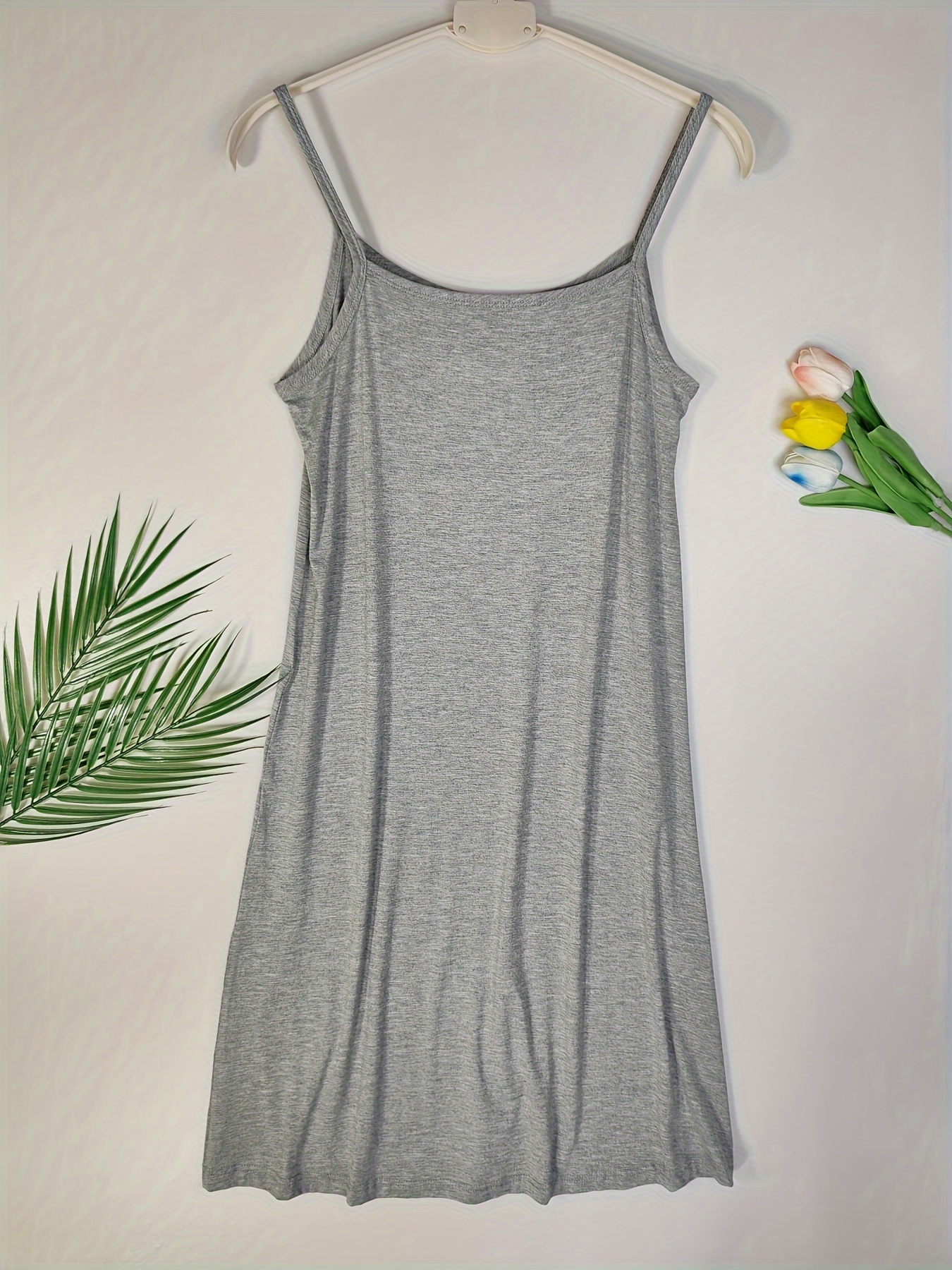 conjunto de 3 camisolas finas de senhora, camisola de base para senhora, camisola interior e exterior, vestido   e   sem  , camisola, vestido     e agradável à pele para casa e exterior Detalhes do produto 3