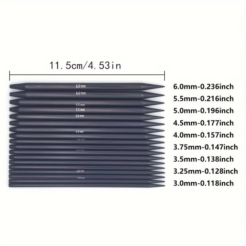 

9-piece Black Interchangeable Circular Knitting Needle Set With Pu Storage Case, Detachable Loop Needles, Crochet Accessories Included