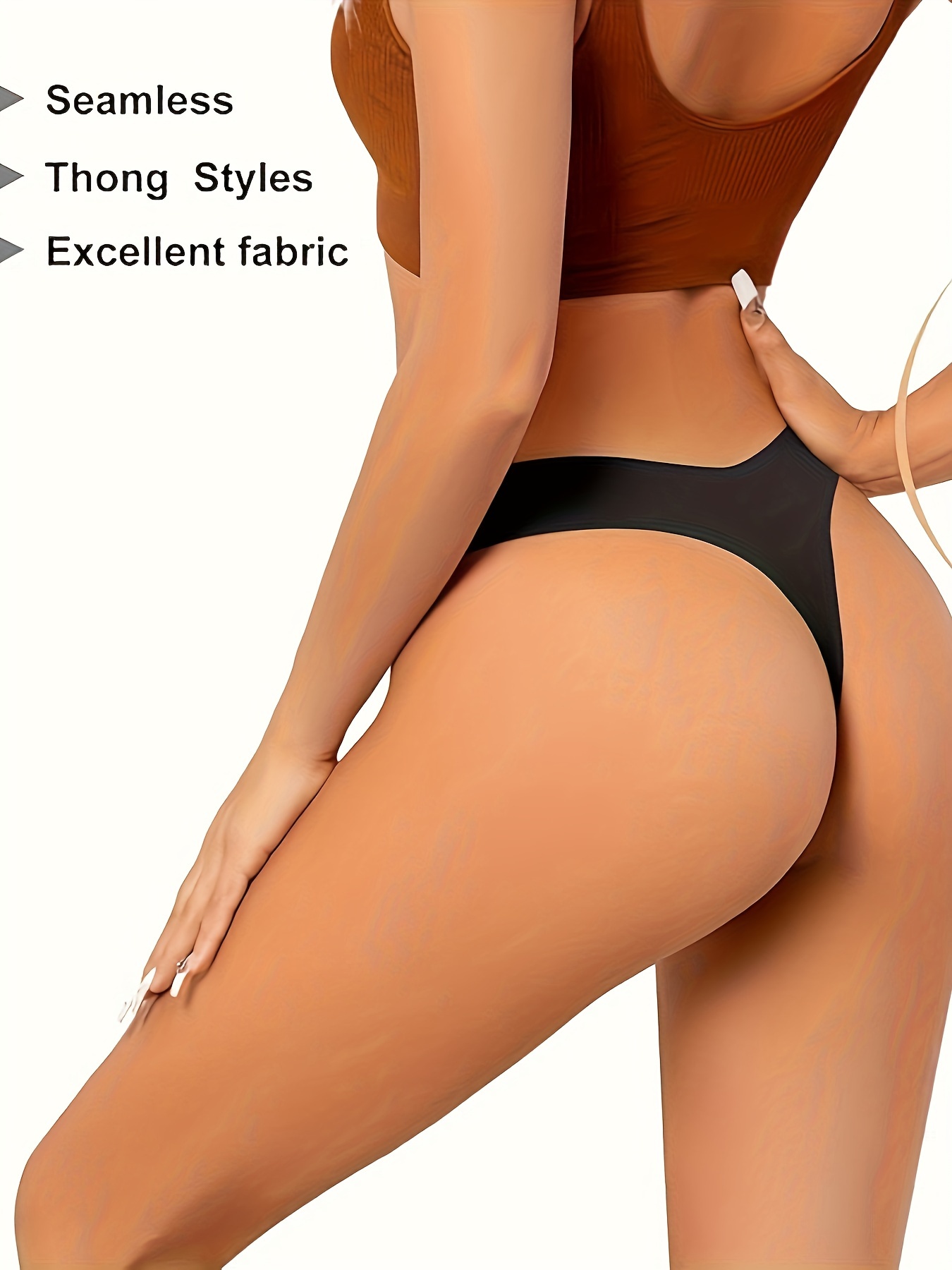 Women's Sexy V-shaped Thong Underpants Sexy Low Waist Seamless Underpants 