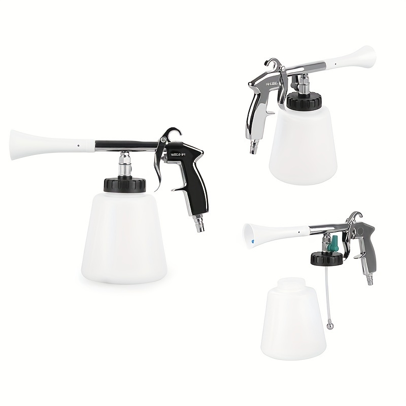 TEMU 1000ml Hochdruck-Autoinnenreinigungspistole, Autositzreinigungsset, 1 Liter Fassungsvermögen, Autoinnenreinigungsset und -bürste