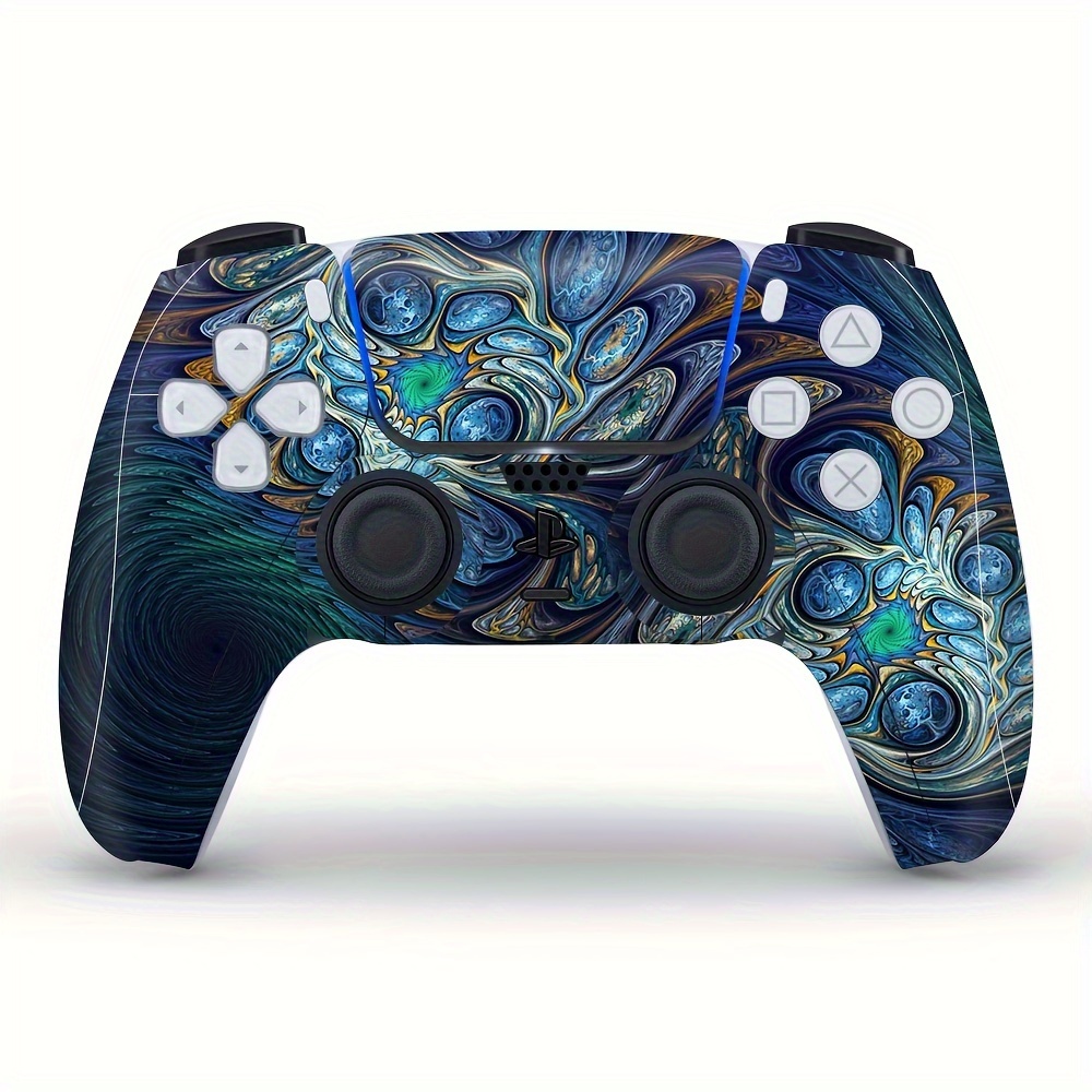 Game controller skin sticker for ps5 slim disc console, 2 controllers skin  sticker for ps5 slim