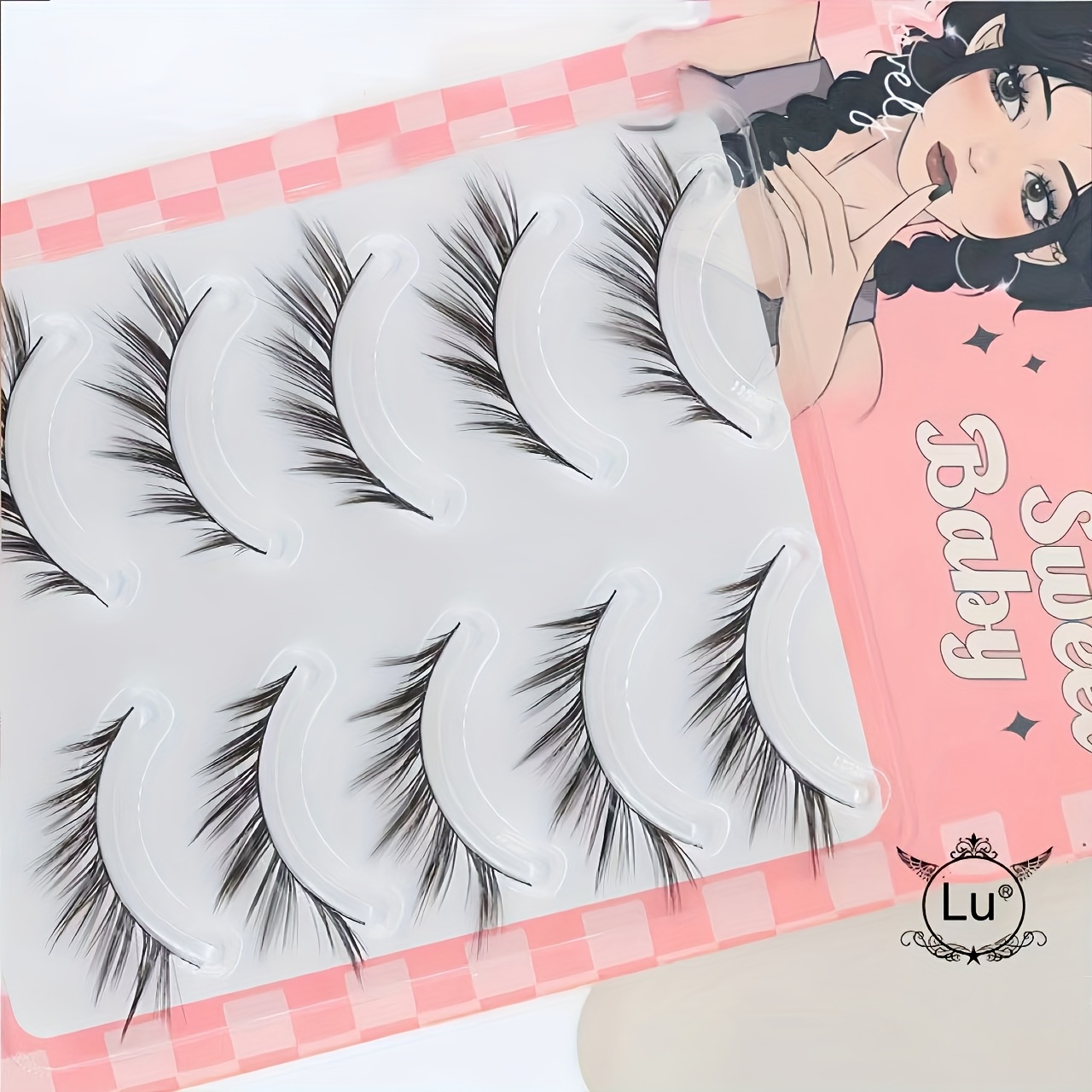 Lu Lightweight And False Eyelashes, Fox Eye Lashes Little Demon Fairy Natural One-piece Beautiful False Eyelashes, Tail Extension, Beginner Essential, Suitable For Festivals And Parties