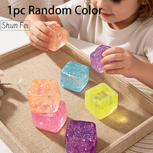 1pc of ice toy multicolor sensory fidget toy novelty funny squeeze toy for kids stress relief squishies kids holiday and birthday gifts classroom small prizes assorted colors