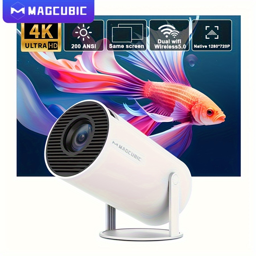 

Magcubic Support 4k Projector Dual Wifi Same Screen Hy300 Us Plug Hi-chip A3100 200ansi 1280*720p Dual Wifi Home Theater Outdoor Portable