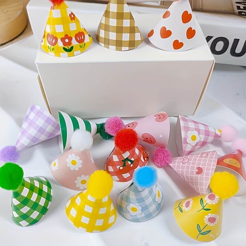 15pcs party hat gift decoration accessories colorful holiday