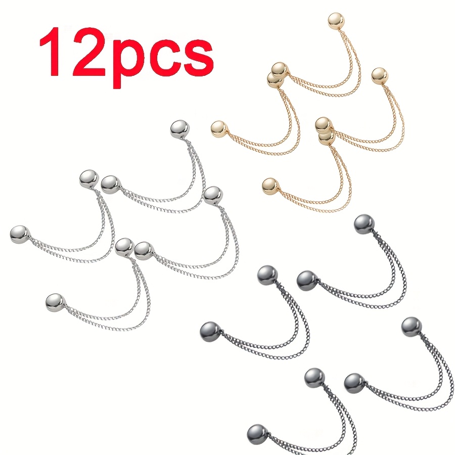 E-shop 12 Stück Hochleistungs-Magnet-Klammern – Mit sicherer Magnetverschluss, Goldlegierung für Hosen, Schals & Umhänge – Elegante