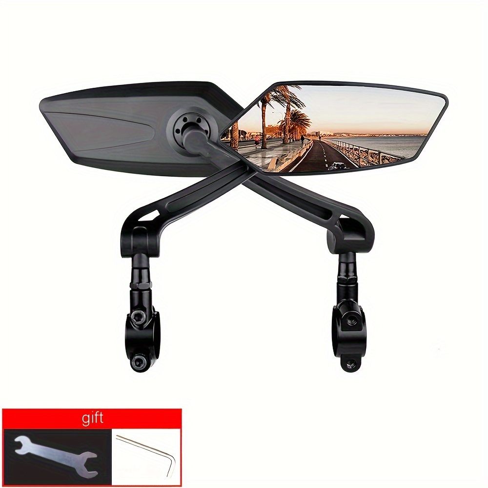 

2pcs Bicycle Handlebar Mirrors For Mountain Bicycle Bike Ebike Scooter Snow Bike, Adjustable Wide Angle Rear View Mirror With 360° Rotatable Design