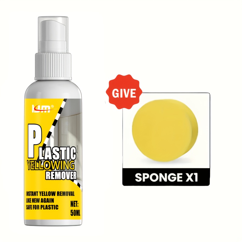 E-shop Schrankverfärbung Entferner - Plastikverfärbungsspray, durchdringt tief, um hartnäckige Gelbflecken, Oxidschichten und Flecken zu entfernen,