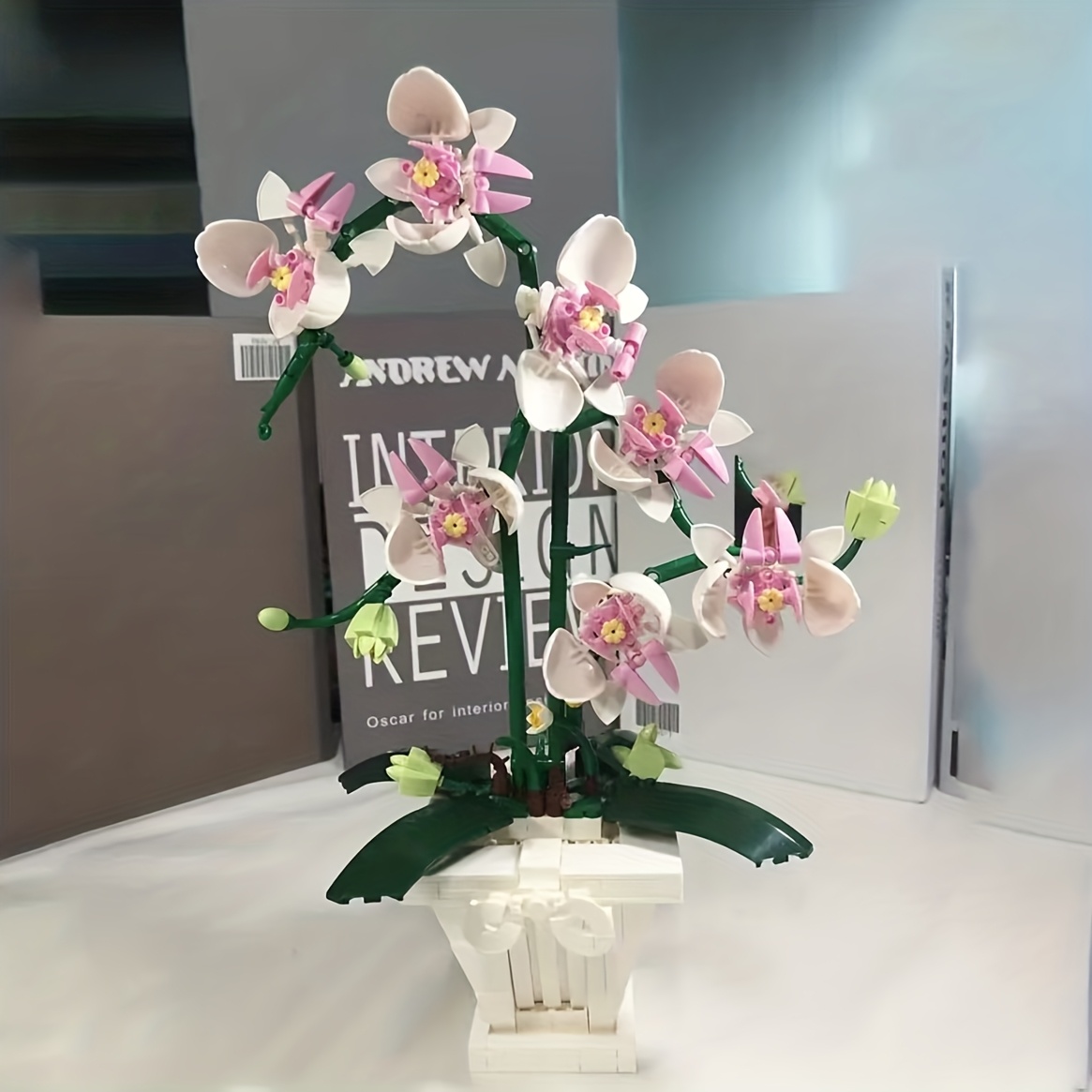 Orchid Building Blocks for Home Living Room Decoration