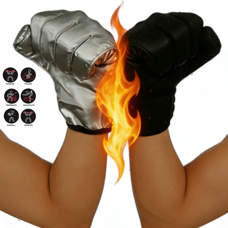 sweat inducing moisturizing gloves suitable for saunas steam baths sports fitness cycling ball games etc unisex design can   be used with hand cream and other products