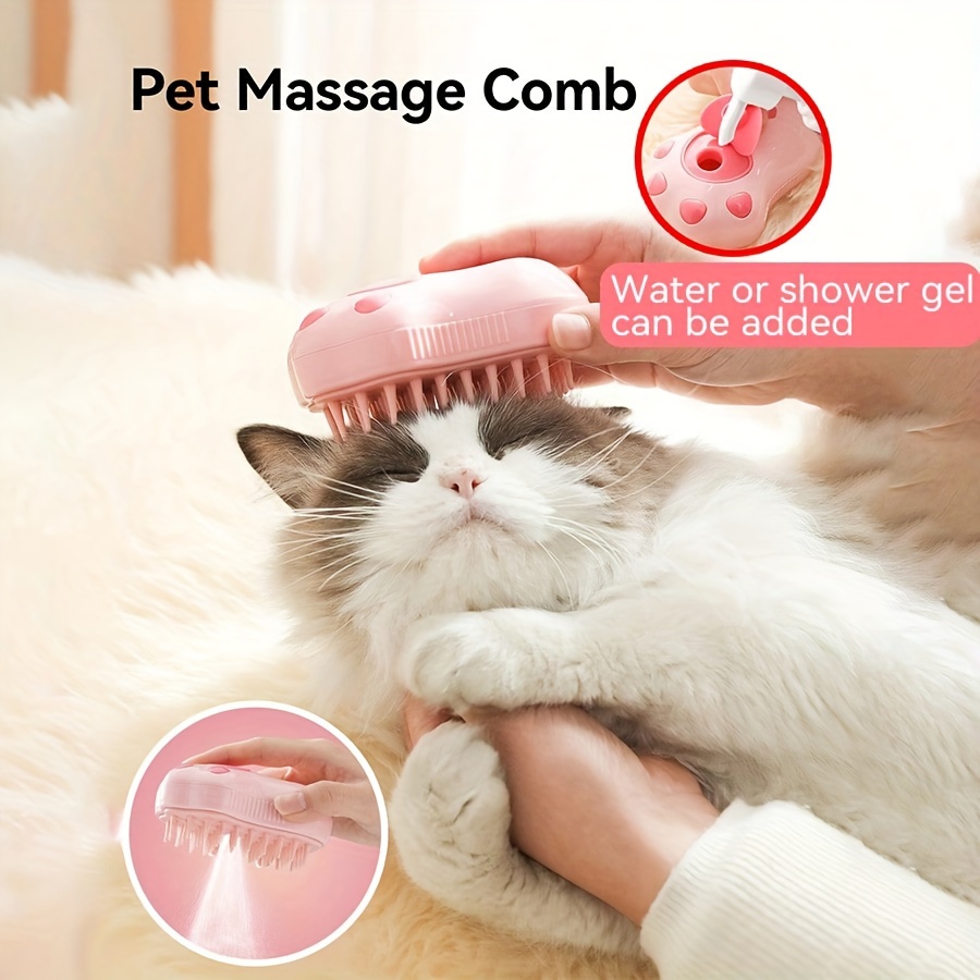 1 Self cleaning Massage Comb Usb Charging Cat Hair Removal - Temu
