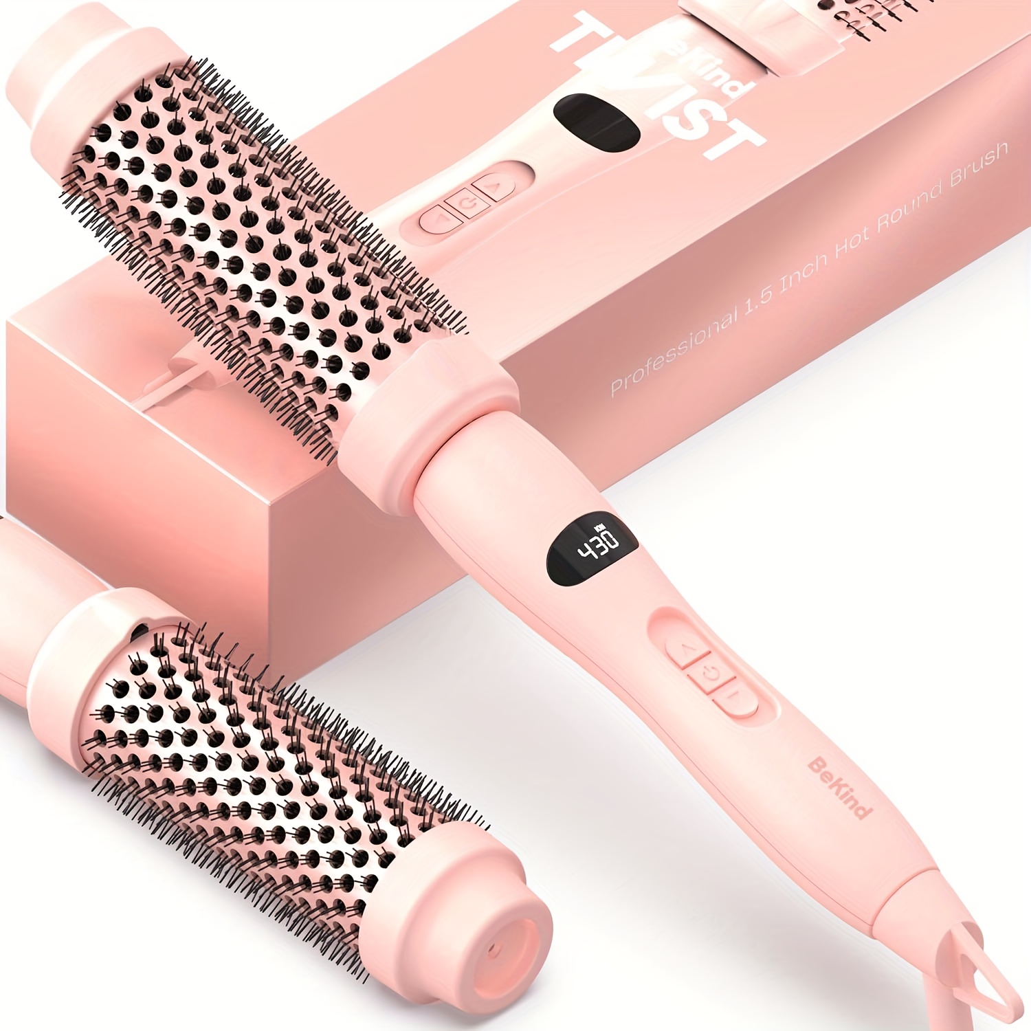 Twist Pro Thermal Brush - 1.5 Inch Heated Round Brush, Effortless Salon Finish, Dual Voltage Travel-Friendly Styling Tool, Anti-Scald, Heats In 20s — Zaynora Luxury Marketplace