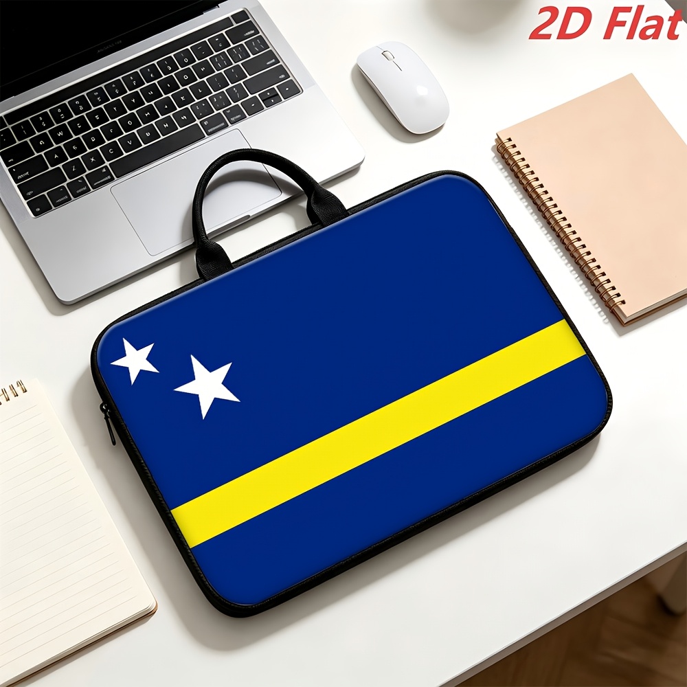 TEMU 1 stuks 2D Geprinte Vlag Print Draagbare Laptop Tas voor Dagelijks Gebruik in School, Kantoor en Zakenreizen