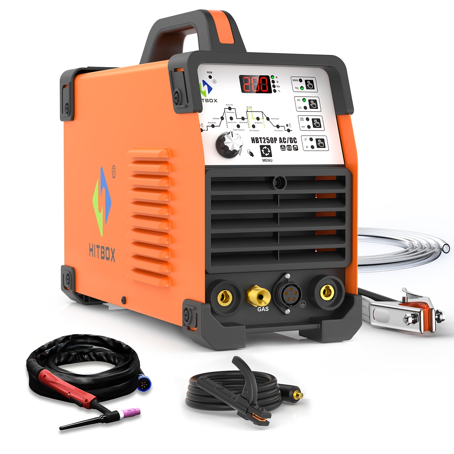 TEMU Hitbox 200a Tig Welder Ac/ With , 220v Multiprocess Aluminum Tig Welder Machine With /stick/mma, Igbt Inverter Tig Welding Machine Arc Welders