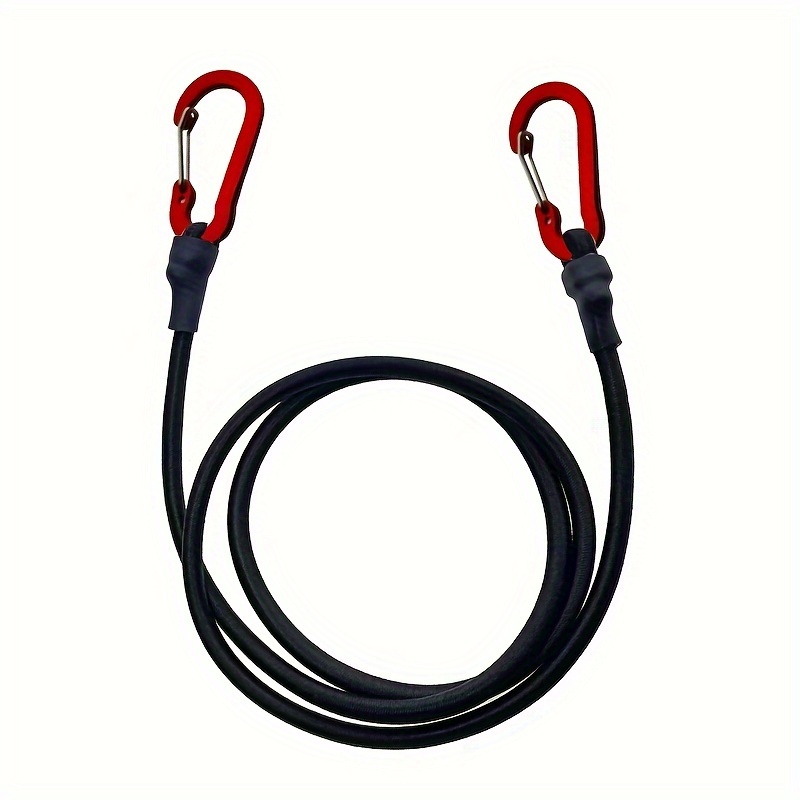 

60cm Heavy-duty Bungee Cord With Carabiner Hooks - 122lbs Tensile Strength, Kayaking, Cycling, Luggage Packing & Camping Gear