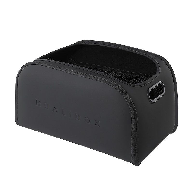 Image of Light Leather Car Storage Box, Large Opening Passenger Seat Organizer, High-capacity Trunk Storage Box, Car Interior Organizer, Car Storage Essential, Car Storage Box