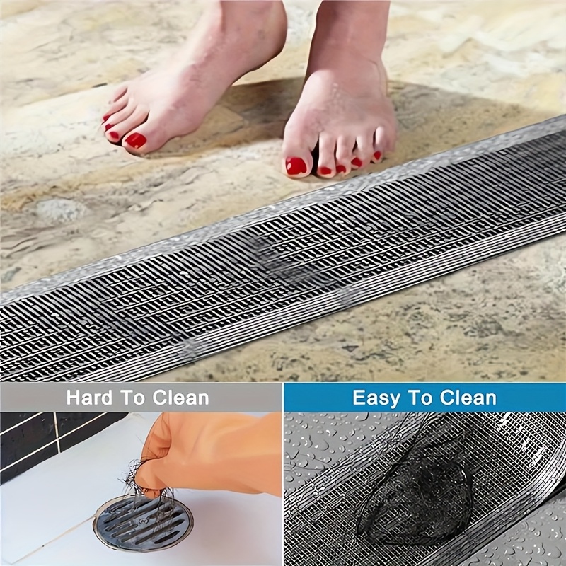Trimmable Shower Drain Plug Protector, Self-Adhesive Floor Drain Sticker