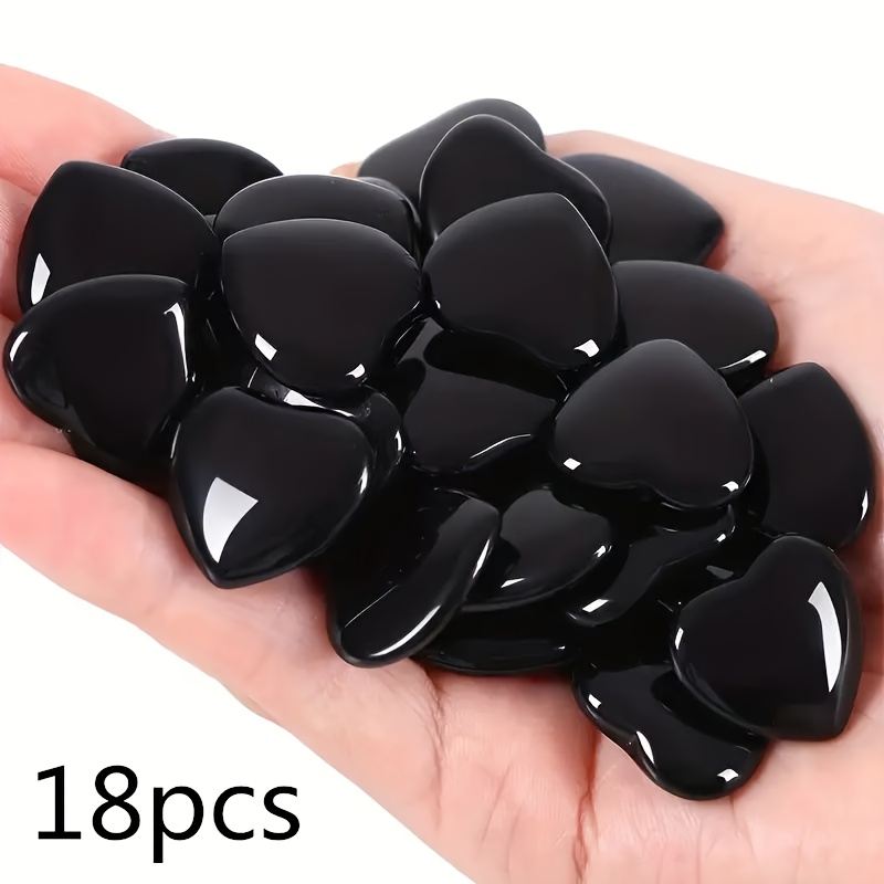 TEMU 18pcs Of Heart-shaped Carvings, Polished Palm Stones, Suitable As Gifts For Home Decoration, Perfect For Valentine's Day
