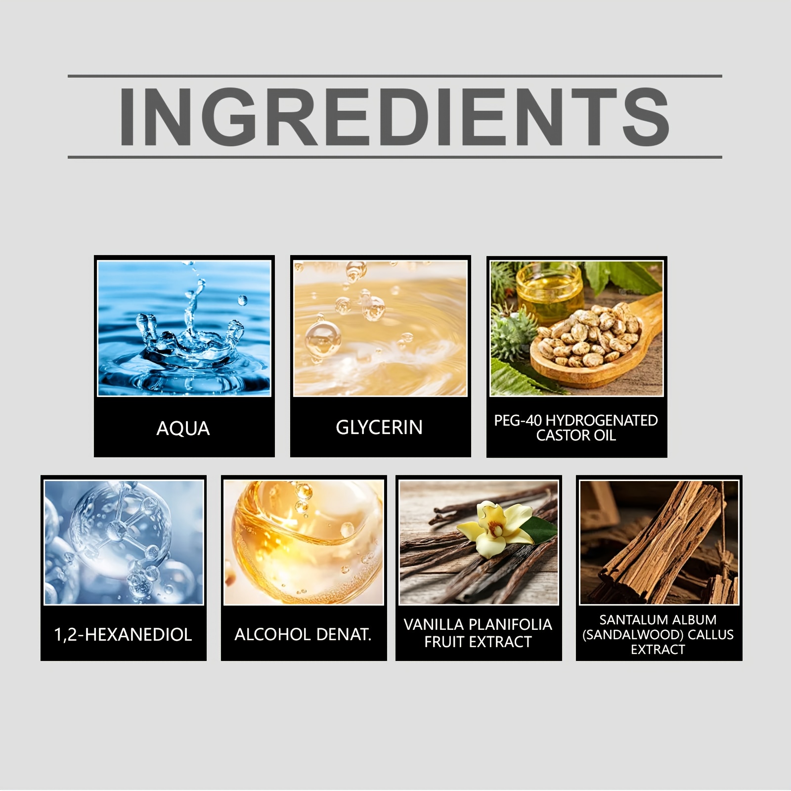 Parfum pour homme Vanille et Bois de Santal, Senteur Boisée riche, Fragrance longue durée, Convient à diverses occasions.