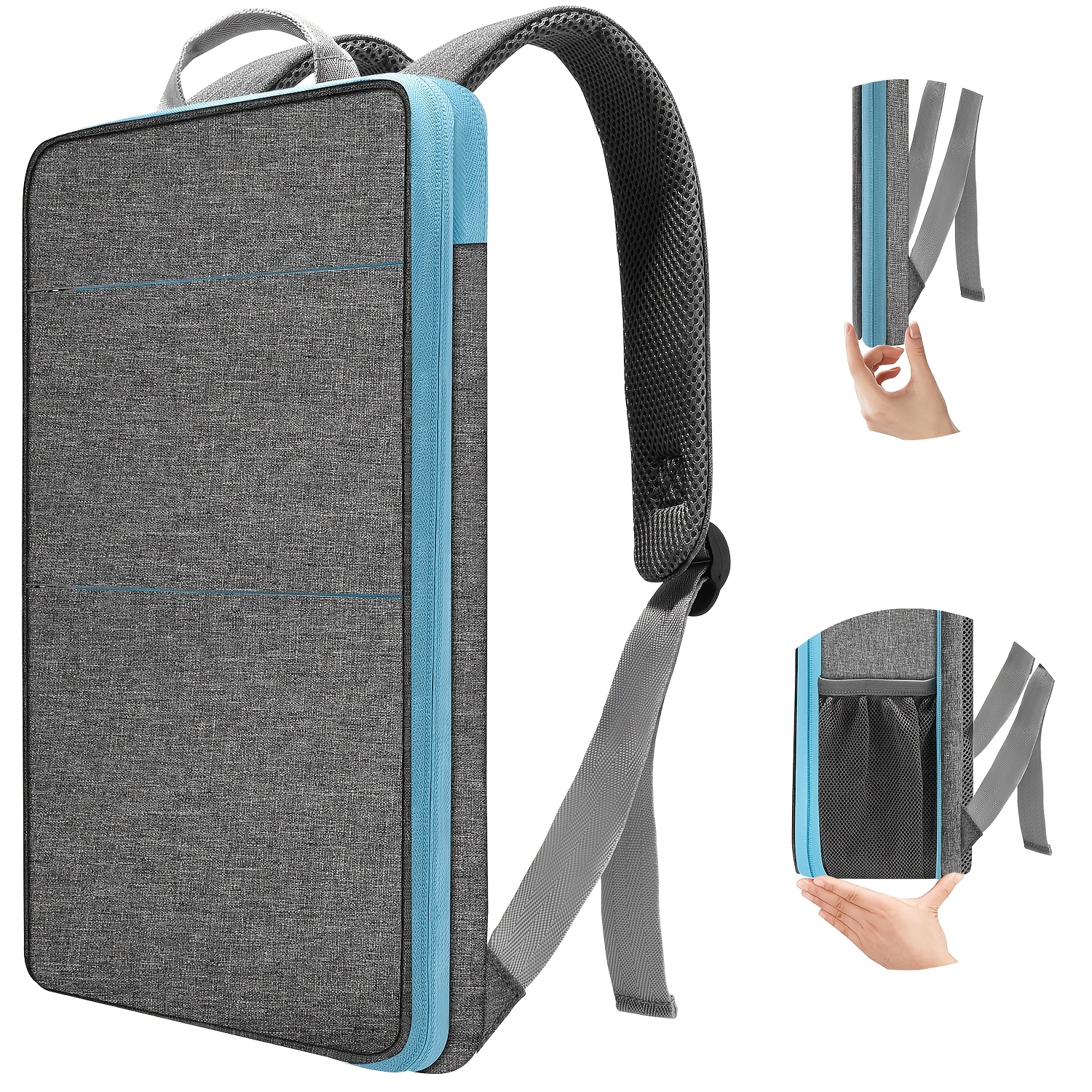 TEMU 1pc Laptop Backpack Style Large Capacity Ultra-thin Lightweight Design Daily Work Travel Business Portable Computer Bag