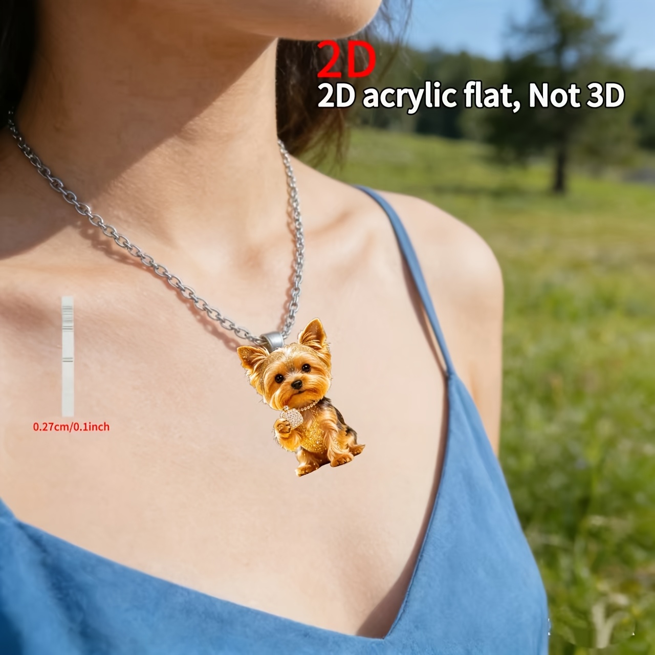 Yorkshire Terrier Pendant Necklace for Dog Lovers