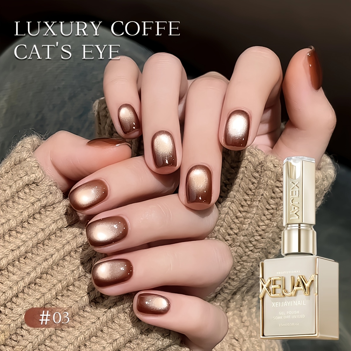 Image of Xeijayi 15ml Magnetic Nail Polish Gel - /led Suitable For & Salon Use, Semi-permanent Magnetic Suitable For Diy Nail Art, / Magnetic For /led Activation, Magnetic Nail