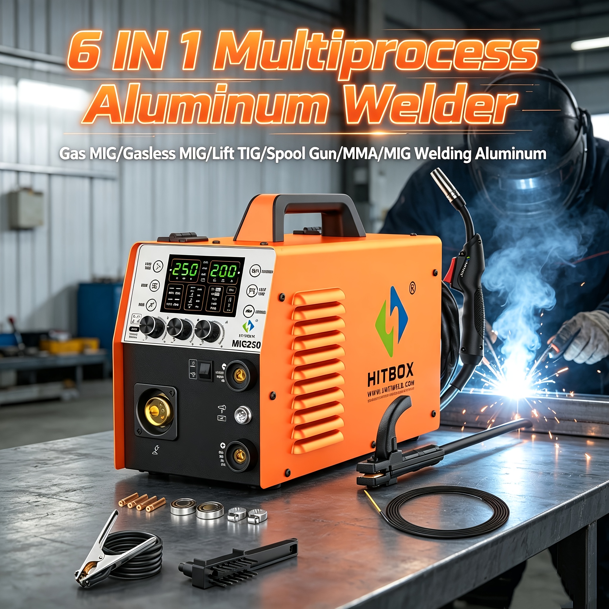Mig Welder 4 In 1 Mma/liftif/mig Gas Free/mig Gas/mig Mixed Gas/mig 220v 230a