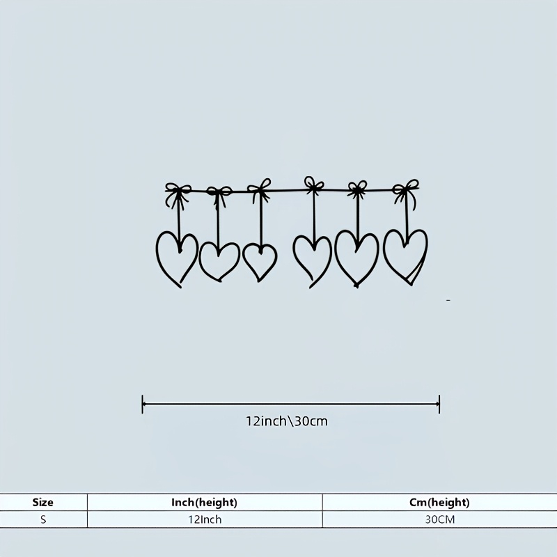 TEMU Une décoration murale en métal de cœur, une sculpture murale de cœur, parfaite pour de chambre, idéale pour la décoration de la Saint-Valentin,