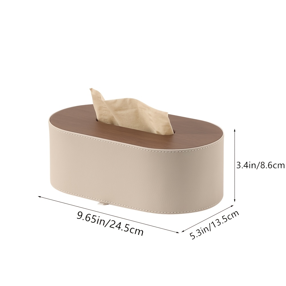 1pc Pu Leather Tissues Box Tissue Dispenser Holder Tissue Box Holder Desktoptissue Storage Box Tissues Box For Office//home