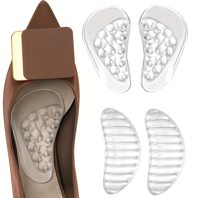 4pcs Arch Support Insoles, With Thick Gel Arch Pads, Self-adhesive Arch Pads, Suitable For Men And Women, Transparent